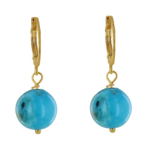 Boucles d'Oreilles Mini Créoles Acier Doré et Perle de - LES POULETTES BIJOUX - Modalova