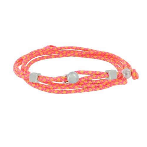 Bracelet Homme Métal Argenté Cubes Fermoir Bouton et Lien en Pa - LES POULETTES BIJOUX - Modalova