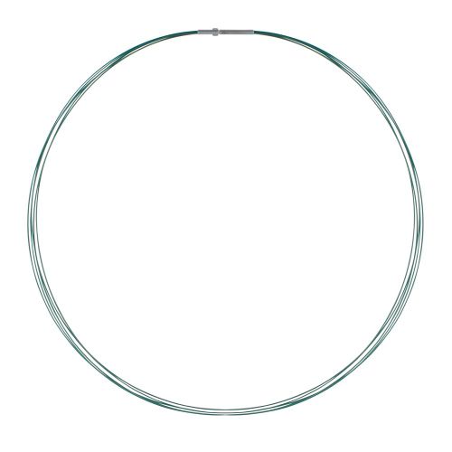 Collier 5 Câbles Fermoir Acier Argenté - Bleu Vert - LES POULETTES BIJOUX - Modalova