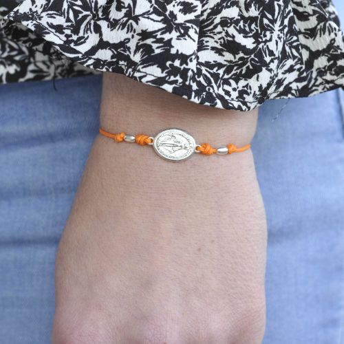 Bracelet Lien Médaille Argent 925 Ovale Vierge Miraculeuse - Tu - LES POULETTES BIJOUX - Modalova