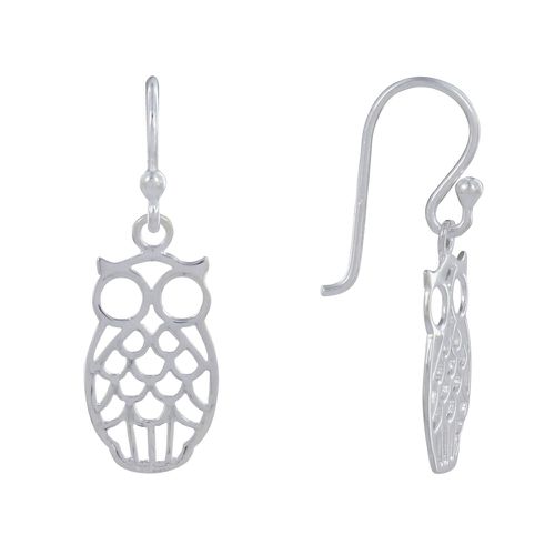 Boucles d'Oreilles Hibou Ajouré - LES POULETTES BIJOUX - Modalova