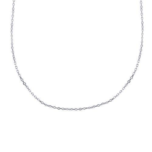 Chaine en Rhodié 925/1000 Maille Forçat 1,3mm Réglable d - LES POULETTES BIJOUX - Modalova