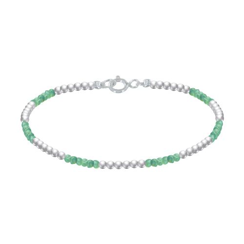 Bracelet Argent 925 Perles et Onyx Facetté M1 - LES POULETTES BIJOUX - Modalova