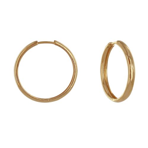 Boucles d'Oreilles Plaqué Créoles Epaisses 2,5cm - LES POULETTES BIJOUX - Modalova