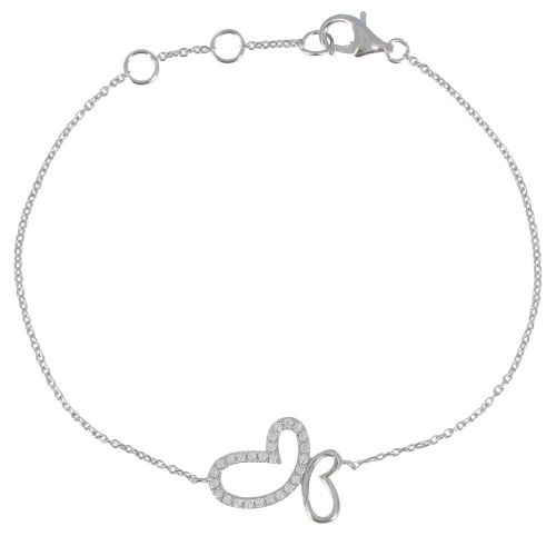 Bracelet 925 Papillon et une Aile Scintillante - LES POULETTES BIJOUX - Modalova