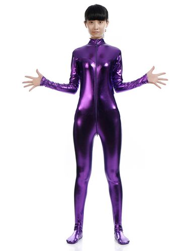 Toussaint Cosplay Costume Zenta mtallique brillant violet fonc Dguisements Halloween - Milanoo - Modalova