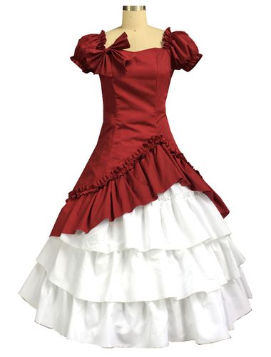 Toussaint Cosplay Robe rouge classique Lolita Vintage Halloween - Milanoo - Modalova