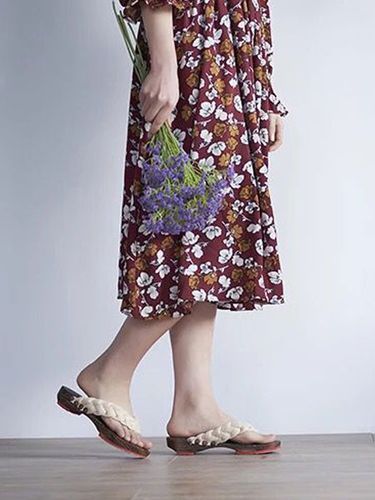 Geta Sandales Chaussures De Costume Japonais Pantoufles En Bois Kimono Tongs - Milanoo FR - Modalova