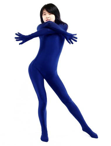 Toussaint Cosplay Costume de zentai bleu en lycra spandex sans capuchon Dguisements Halloween - Milanoo - Modalova