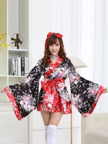 Costume de Kimono Japonais Halloween Robe Courte Lolita Bonne Cosplay Anime - Milanoo FR - Modalova