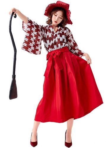 Dguisements Halloween Sorcire Rouge Costumes Kimono Style s Tenue - Milanoo FR - Modalova