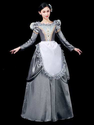 Costumes rtro brod Polyester couvre-chef tablier robe Marie Antoinette Costume ensemble rtro vtements vintage - Milanoo - Modalova