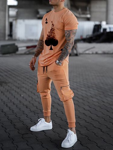 T-shirt imprim pique as orange ensemble sport 2 pices - Milanoo FR - Modalova