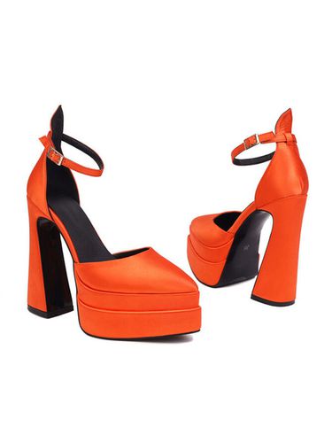 Chaussures Talons avec Plateforme avec Bout Carr avec Brides Unicolore - Milanoo - Modalova