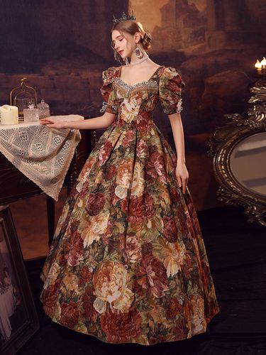 Caf marron rtro Costumes robe en Polyester Euro-Style Marie Antoinette Costume mascarade robe de bal - Milanoo - Modalova