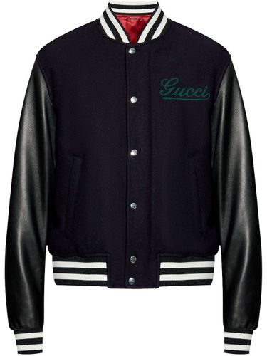 Gucci Wool And Leather Bomber - Gucci - Modalova