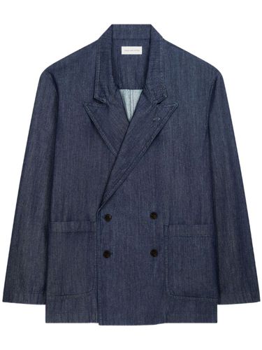 Double-Breasted Denim Blazer - Dries Van Noten - Modalova
