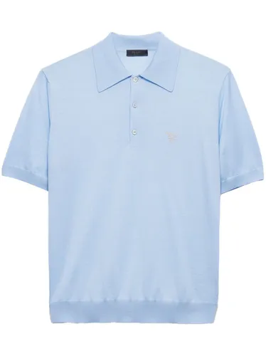 Prada Logo Wool Polo Shirt - Prada - Modalova