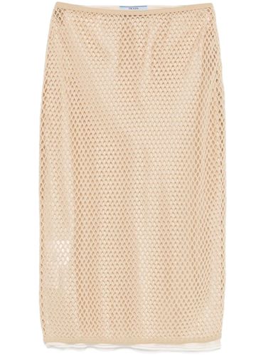 Prada Open-Knit Midi Skirt - Prada - Modalova
