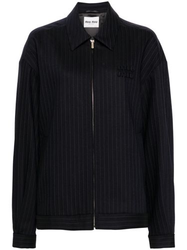 Miu Miu Pinstriped Wool Jacket - Miu Miu - Modalova