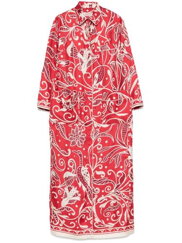 Printed Silk Long Shirtdress - FOR RESTLESS SLEEPERS - Modalova