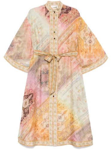 Tallow Printed Silk Midi Dress - Zimmermann - Modalova