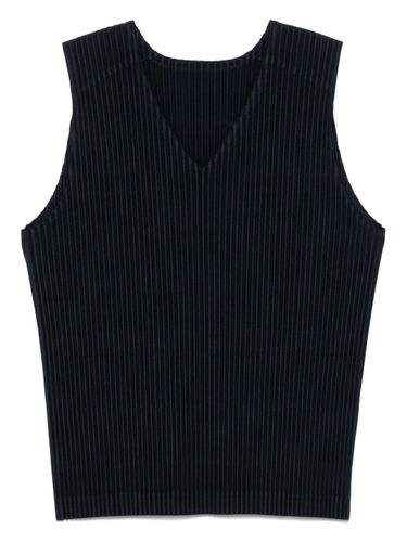 Pleated V-Necked Vest - HOMME PLISSE' ISSEY MIYAKE - Modalova
