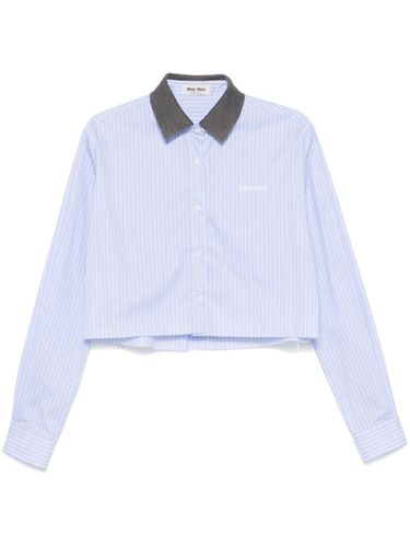 Miu Miu Striped Cotton Shirt - Miu Miu - Modalova