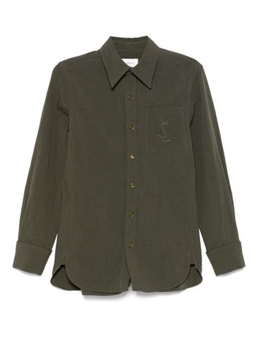 Linen And Cotton Blend Shirt - Saint Laurent - Modalova