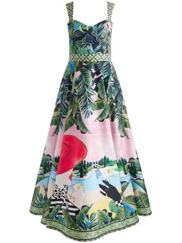 ALICE+OLIVIA Fia Printed Midi Dress - ALICE+OLIVIA - Modalova