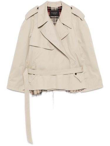 Cotton Cropped Trench Coat - Balenciaga - Modalova