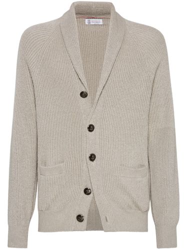 Cotton V-Necked Cardigan - Brunello Cucinelli - Modalova