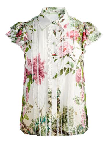 ALICE+OLIVIA Minda Silk Blouse - ALICE+OLIVIA - Modalova