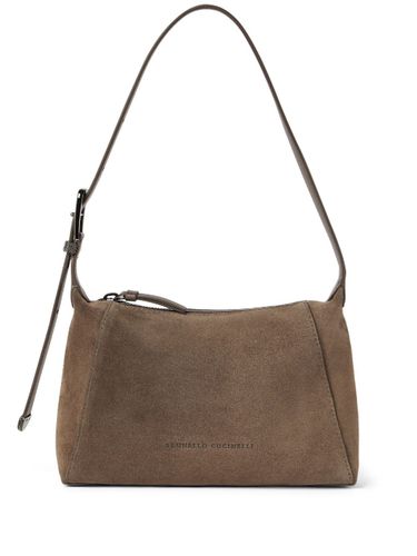 Suede Bc Duo Bag With Shiny Details - Brunello Cucinelli - Modalova