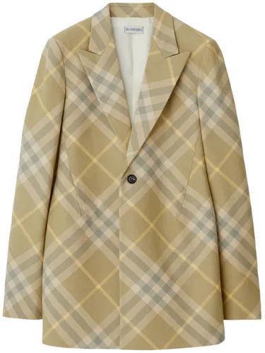 Wool Single-Breasted Blazer Jacket - Burberry - Modalova