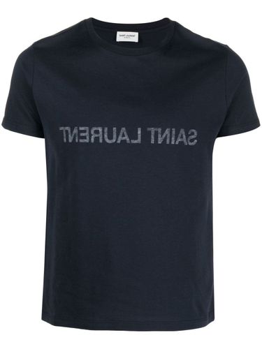 Saint Laurent Logo Cotton T-Shirt - Saint Laurent - Modalova