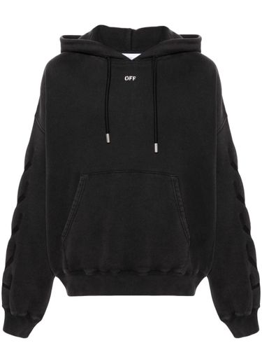 Off White Logo Cotton Hoodie - Off White - Modalova