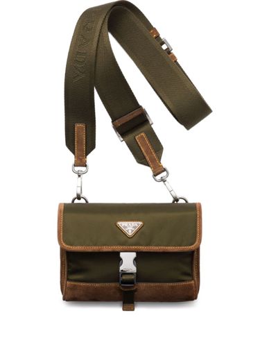 Re-Nylon And Leather Phone Pouch - Prada - Modalova