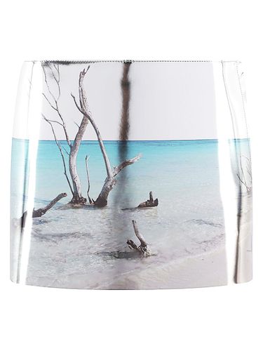 Prada Printed Leather Mini Skirt - Prada - Modalova