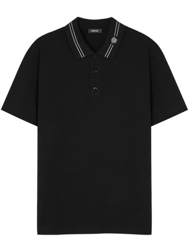Versace Medusa Cotton Polo Shirt - Versace - Modalova