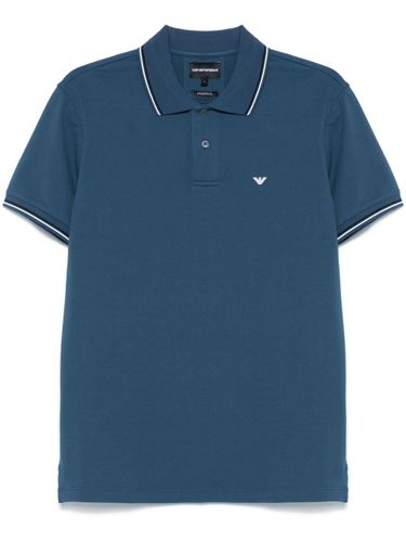 Logo Cotton Polo Shirt - Emporio Armani - Modalova