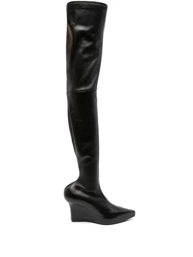 Leather Over The Knee Heel Boots - Givenchy - Modalova