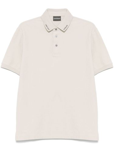 Logo Cotton Polo Shirt - Emporio Armani - Modalova
