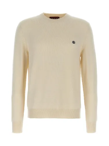 Gucci Wool Sweater With Logo - Gucci - Modalova
