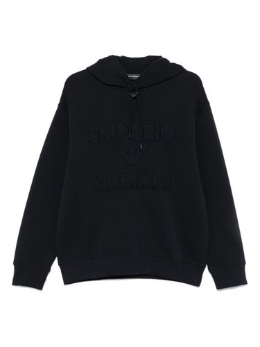 Emporio Armani Logo Cotton Hoodie - Emporio Armani - Modalova