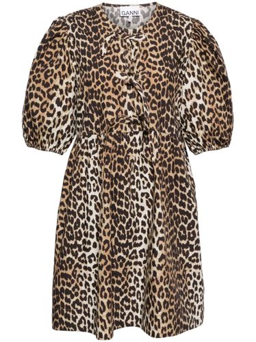 GANNI Organic Cotton Mini Dress - GANNI - Modalova
