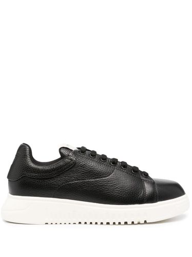 Emporio Armani Leather Sneakers - Emporio Armani - Modalova