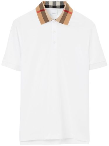 Check Collar Cotton Polo Shirt - Burberry - Modalova