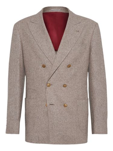 Wool And Silk Double-Breasted Jacket - Brunello Cucinelli - Modalova