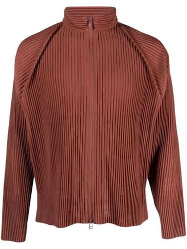Zipped Pleated Jacket - HOMME PLISSE' ISSEY MIYAKE - Modalova
